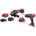 Kit combinato trapano a percussione a batteria e smerigliatrice a batteria